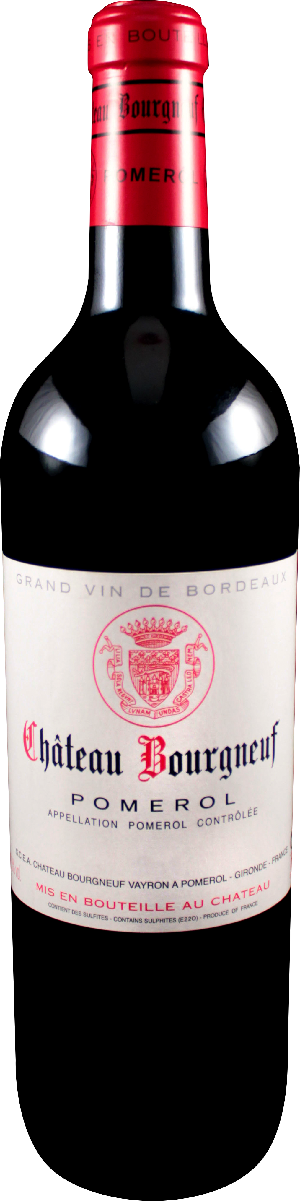 Bottle shot of 2010 Château Bourgneuf, Pomerol