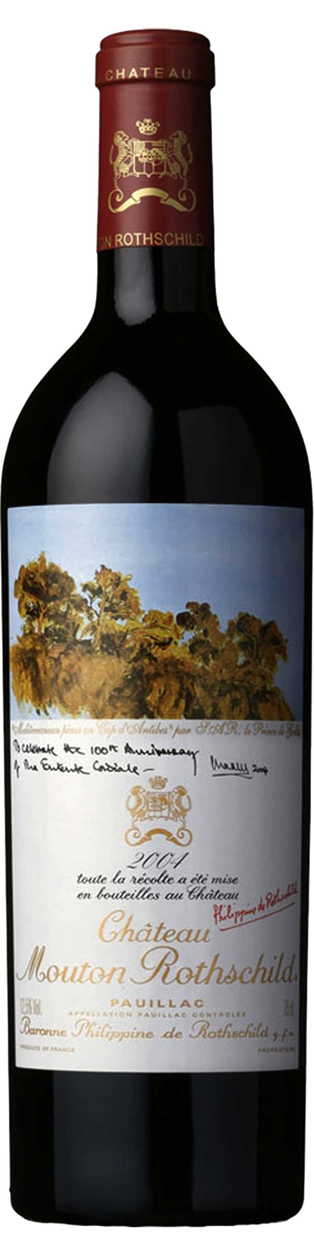 Bottle shot of 2004 Château Mouton Rothschild, 1er Cru Pauillac