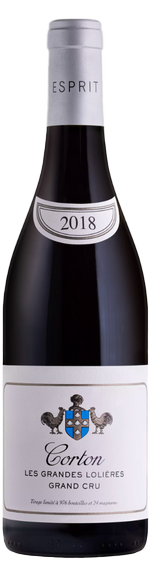 Bottle shot of 2018 Corton Grand Cru Les Grandes Lolières