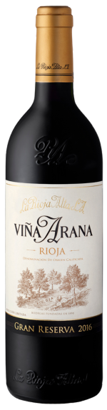 Bottle shot of 2016 Gran Reserva Viña Arana