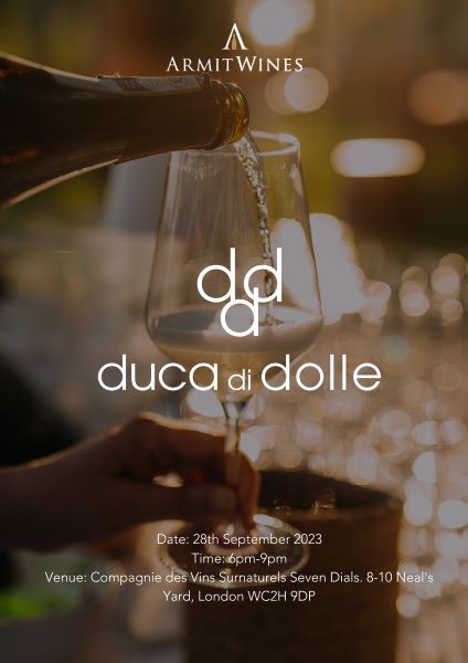 Bottle shot of 2023 Duca di Dolle Launch Tasting