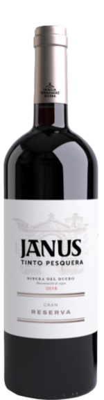 Bottle shot of 2018 Pesquera Janus