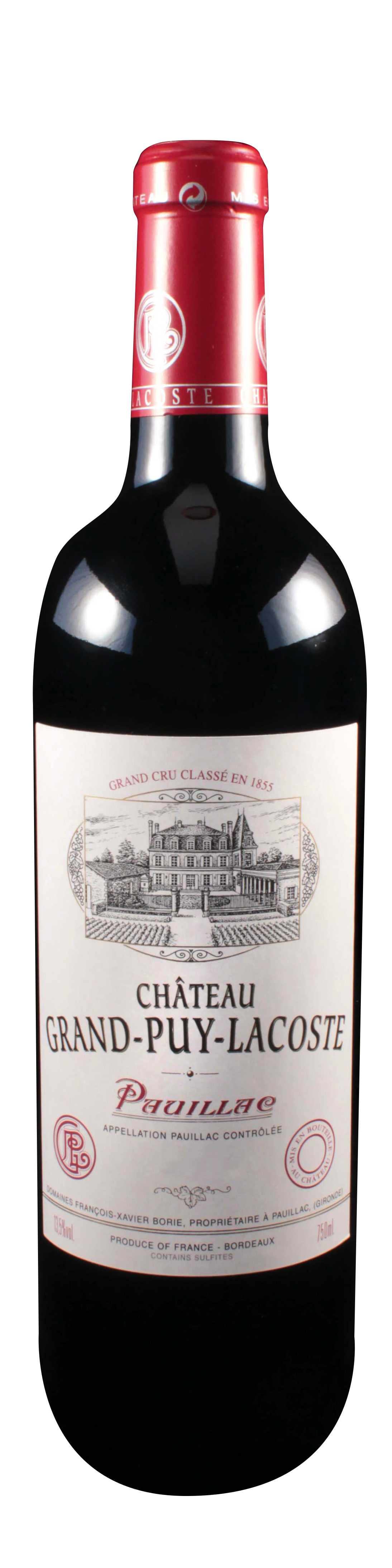 Bottle shot of 2010 Château Grand Puy Lacoste, 5ème Cru Pauillac