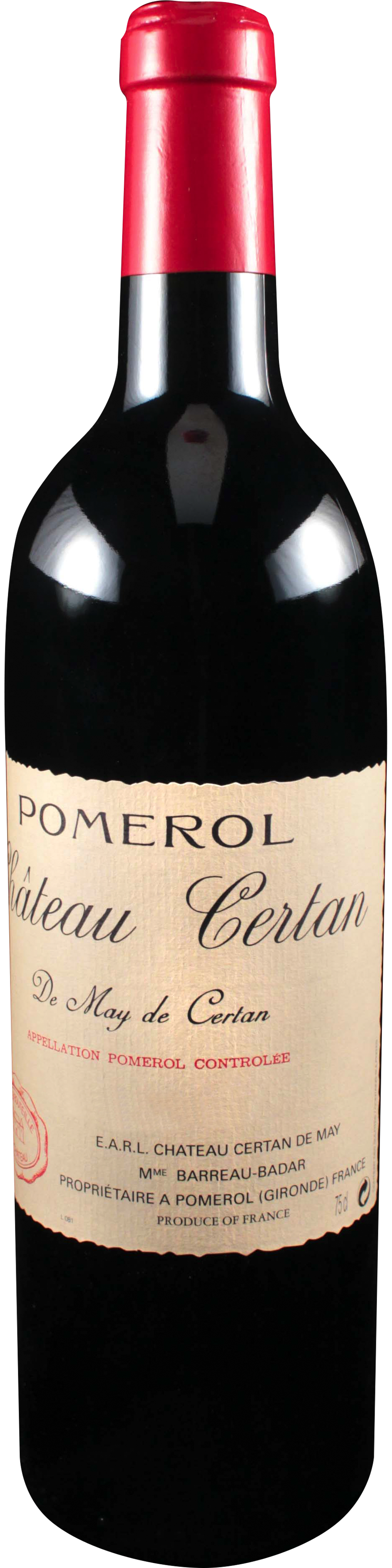 Bottle shot of 2011 Château Certan de May, Pomerol