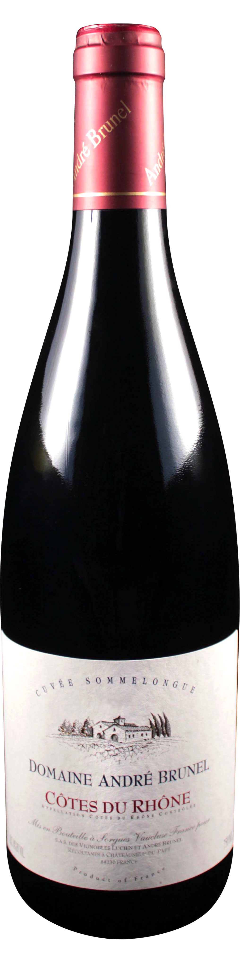 Bottle shot of 2011 Côtes du Rhône Rouge Sommelongue