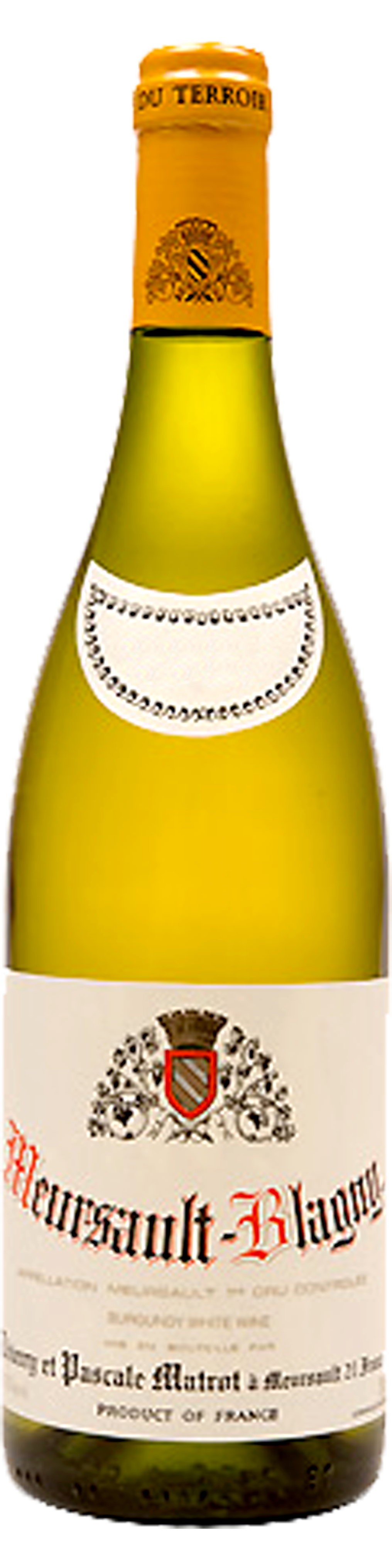 Bottle shot of 2011 Meursault Blagny 1er Cru