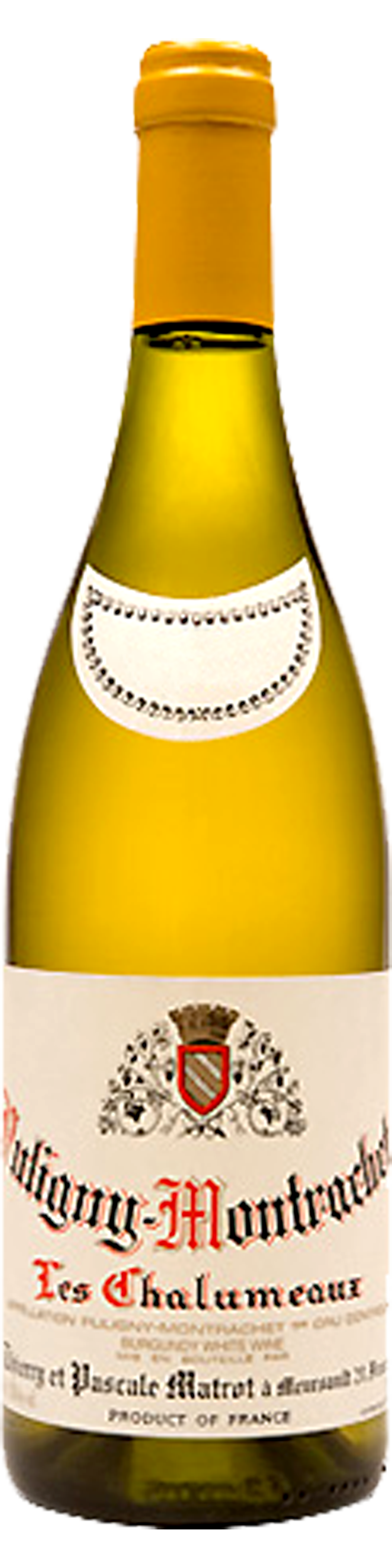 Bottle shot of 2011 Puligny Montrachet 1er Cru Les Chalumeux