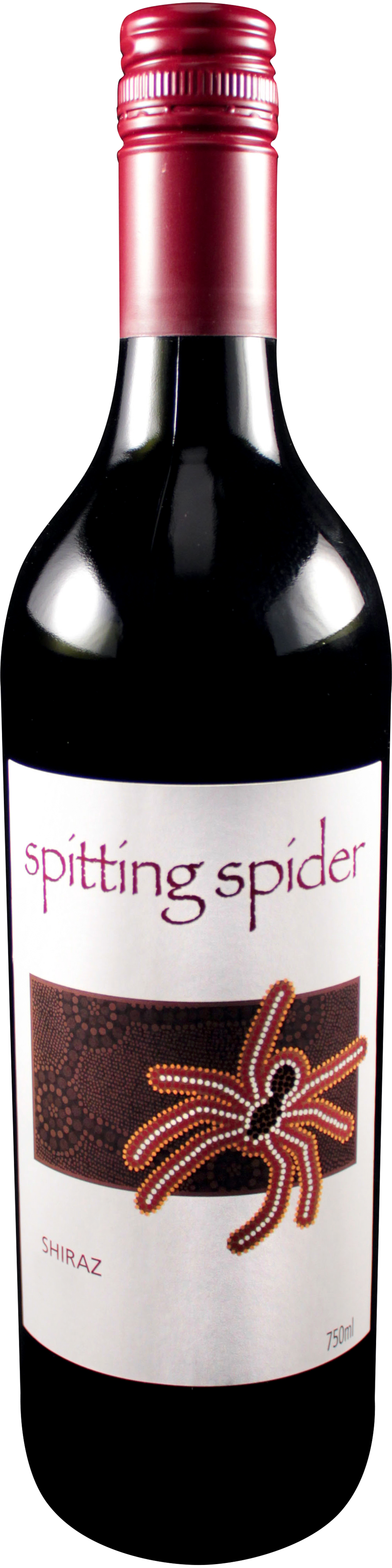 Bottle shot of 2012 Spitting Spider Shiraz
