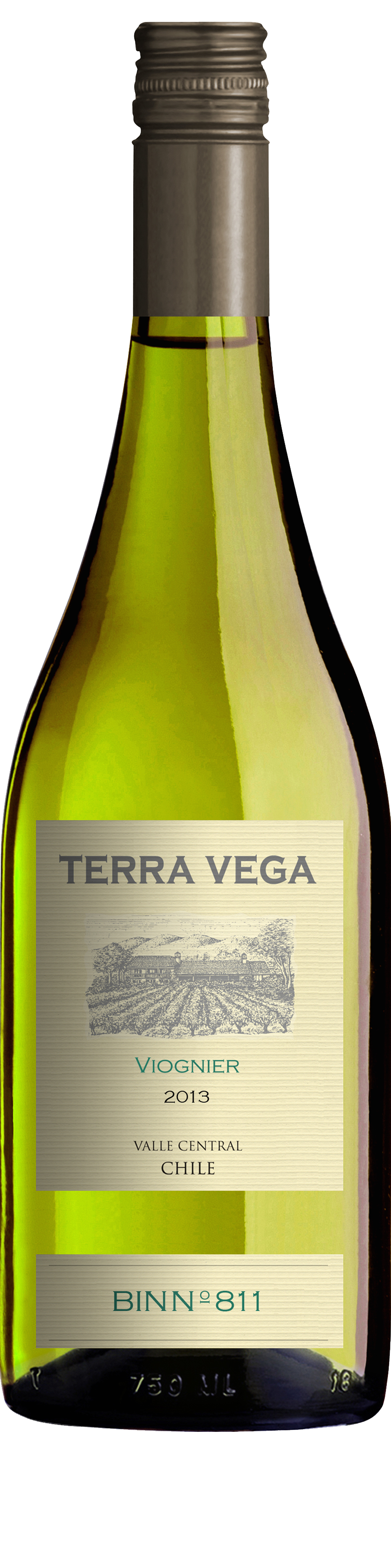 Bottle shot of 2013 Viognier Terra Vega