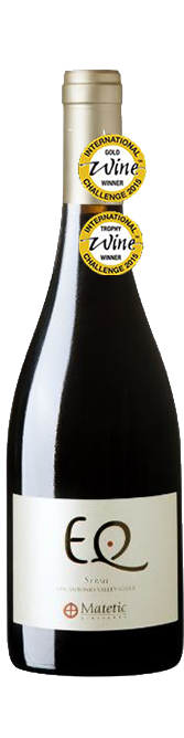 Bottle shot of 2012 EQ Syrah Organic