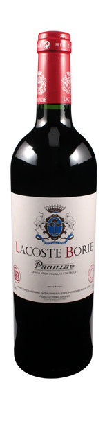 Bottle shot of 2009 Château Lacoste Borie, 2nd wine Grand Puy Lacoste