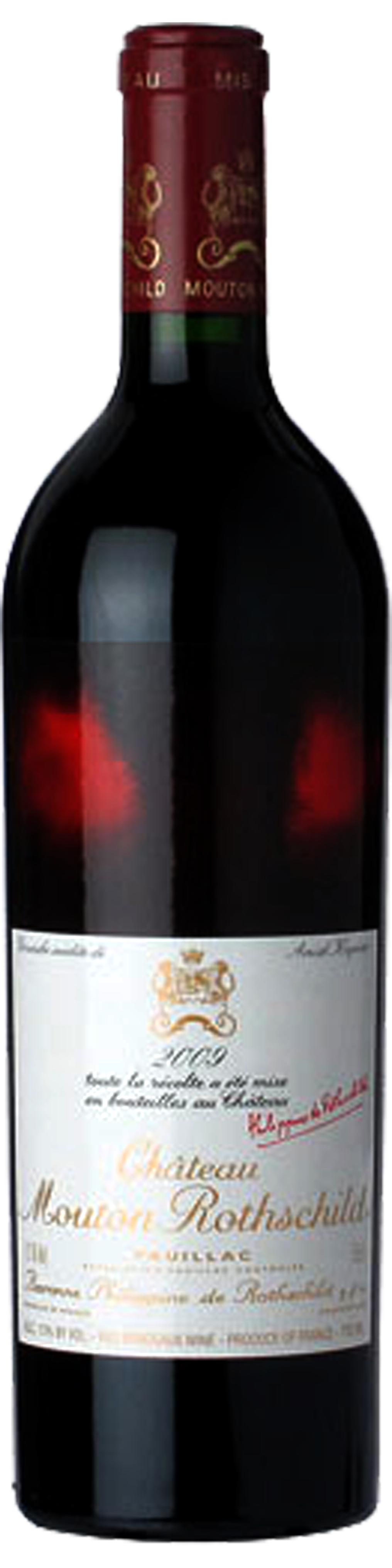 Bottle shot of 2009 Château Mouton Rothschild, 1er Cru Pauillac