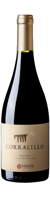 Bottle shot of 2013 Corralillo Pinot Noir Organic
