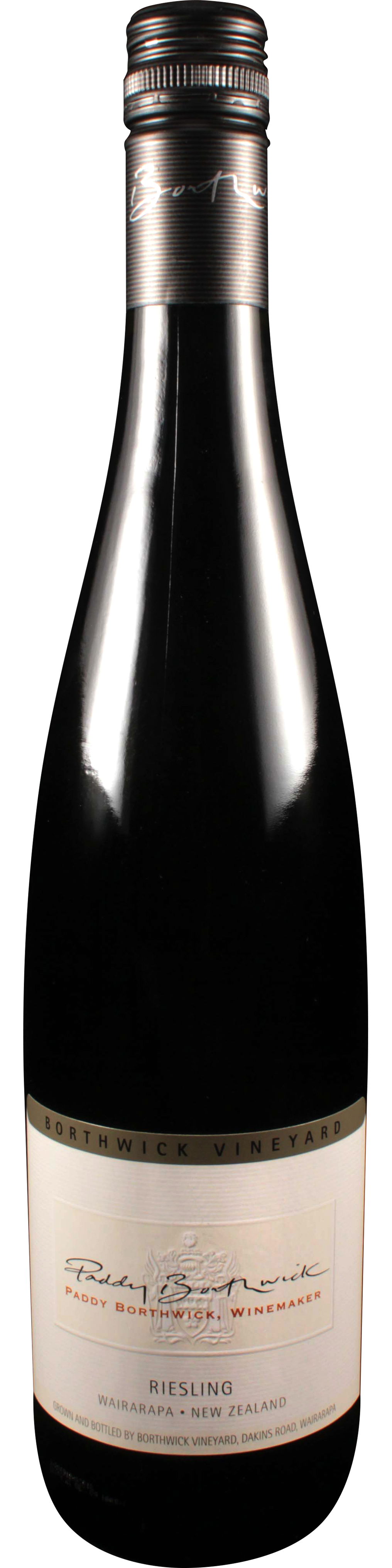 Bottle shot of 2014 Paddy Borthwick Riesling