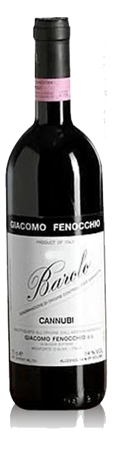 Bottle shot of 2012 Barolo Cannubi