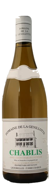 Bottle shot of 2014 Chablis Domaine de la Genillotte