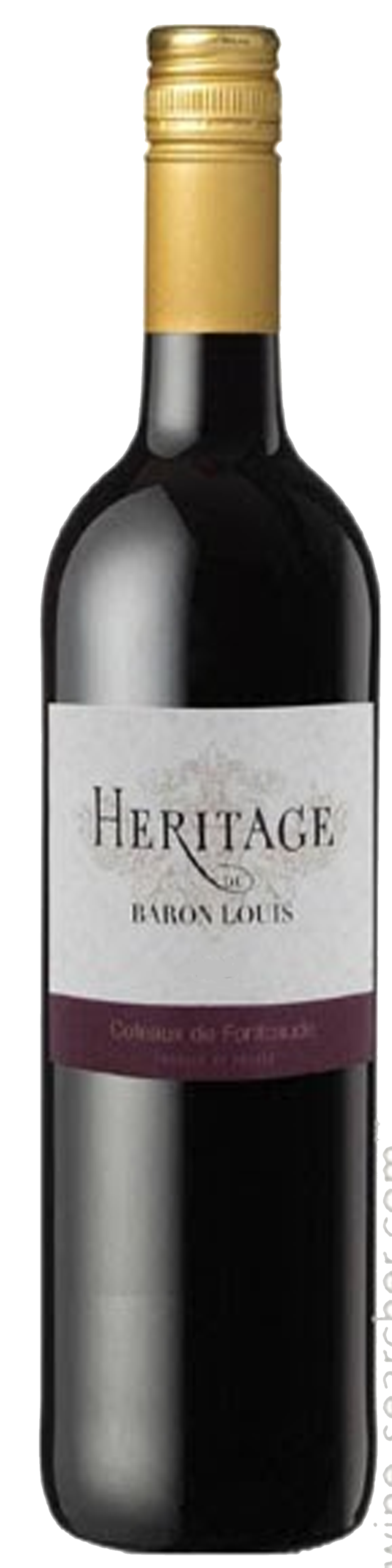 Bottle shot of 2015 Héritage de Baron Louis Rouge