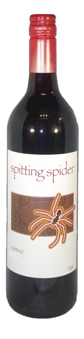Bottle shot of 2015 Spitting Spider Shiraz