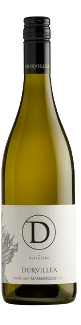 Bottle shot of 2015 Durvillea Pinot Gris