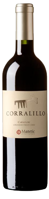 Bottle shot of 2014 Corralillo Carmenere