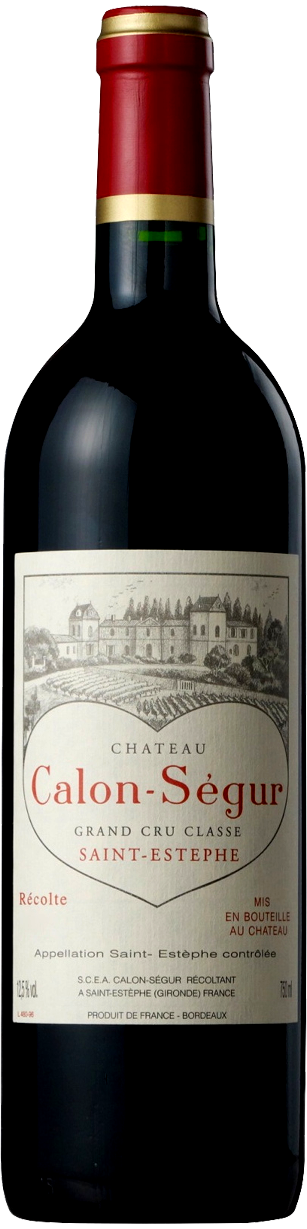 Bottle shot of 2016 Château Calon Ségur, 3ème Cru St Estèphe