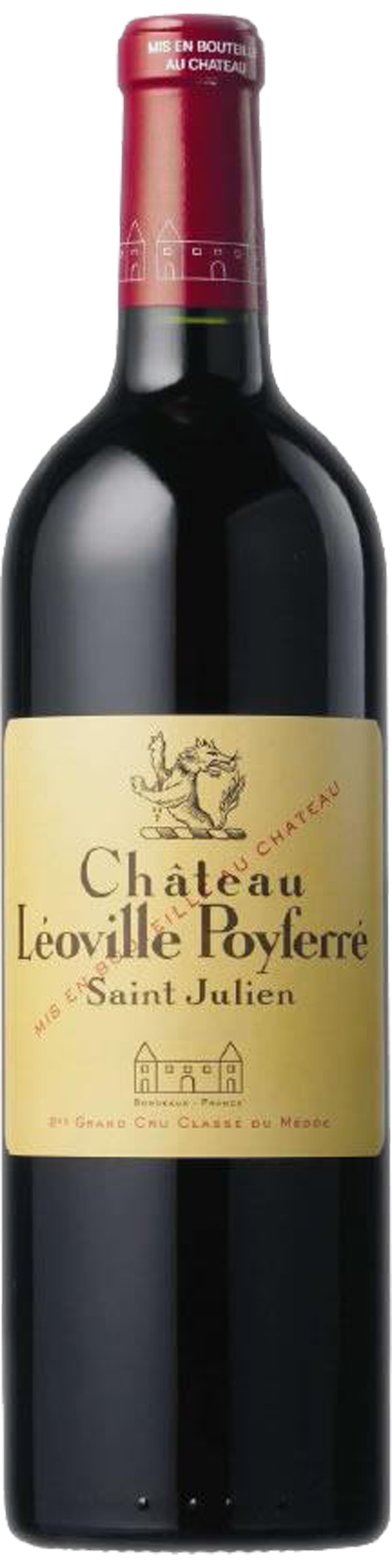 Bottle shot of 2016 Château Léoville Poyferré, 2ème Cru St Julien