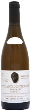 Bottle shot of 2013 Chassagne Montrachet 1er Cru Morgeots
