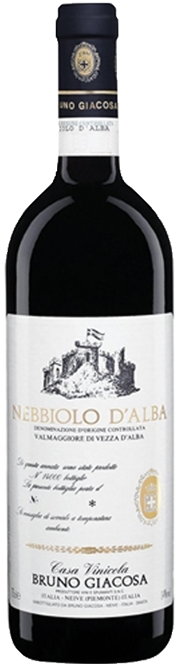 Bottle shot of 2016 Nebbiolo d'Alba Valmaggiore