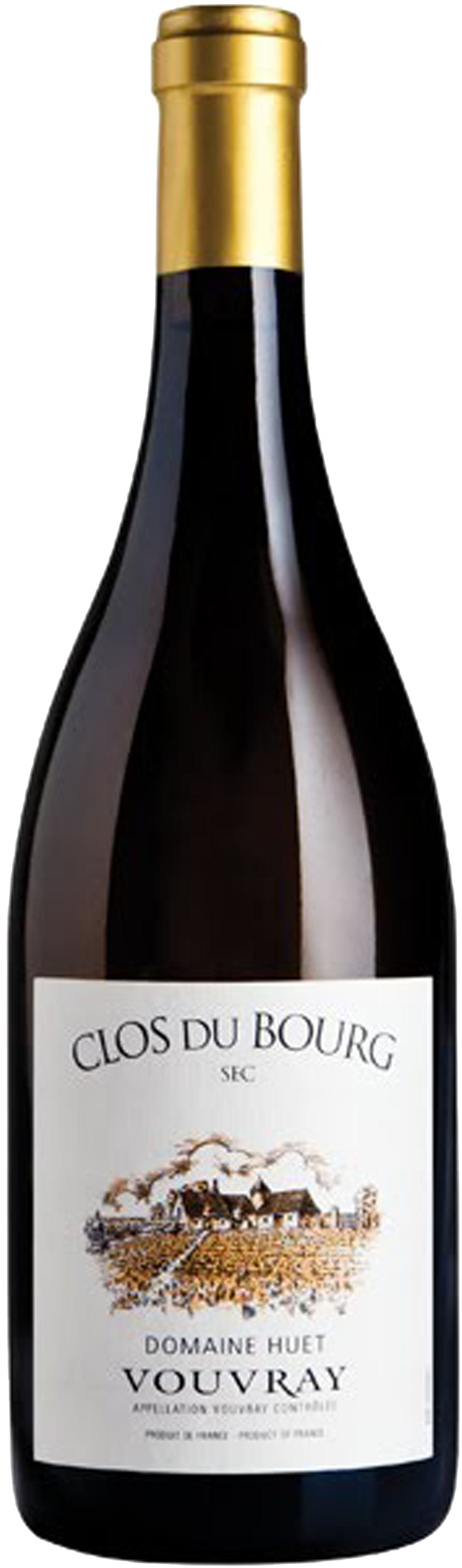 Bottle shot of 2018 Vouvray Clos du Bourg Sec