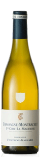 Bottle shot of 2015 Chassagne Montrachet 1er Cru Maltroie