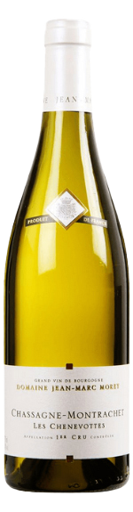 Bottle shot of 2012 Chassagne Montrachet 1er Cru Les Chenevottes