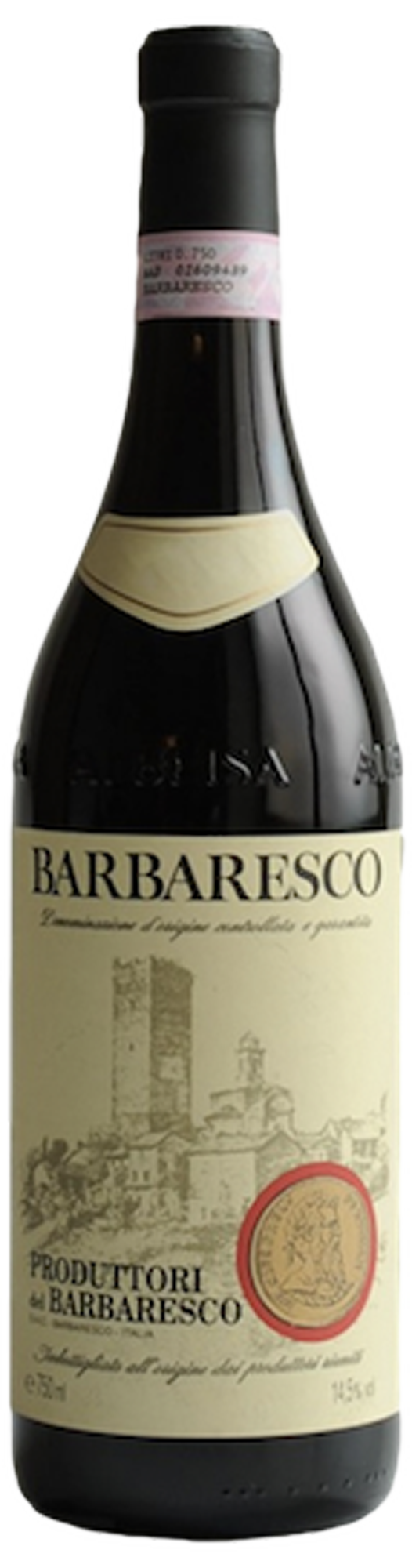 Bottle shot of 2012 Barbaresco