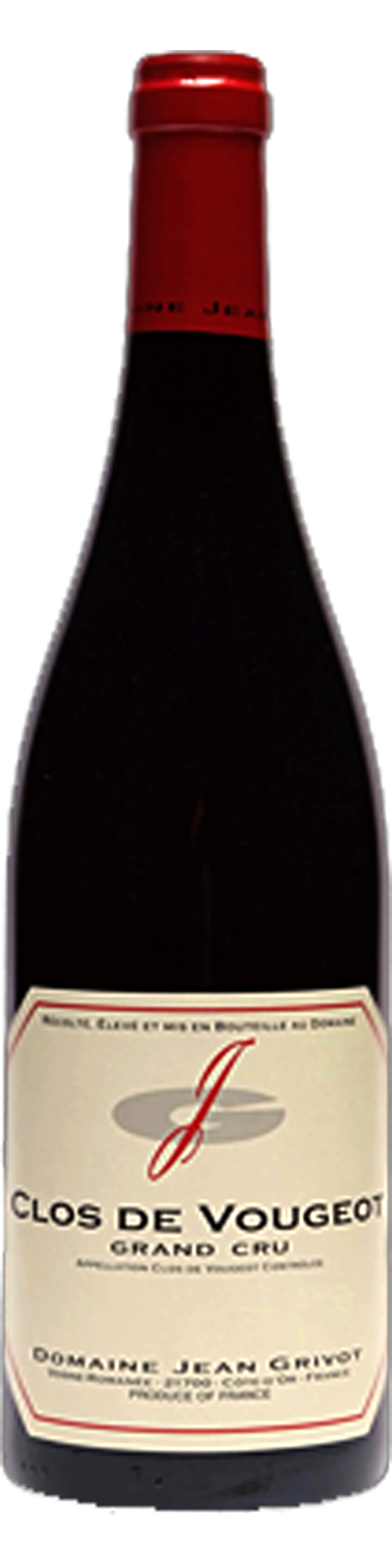 Bottle shot of 1997 Clos de Vougeot Grand Cru