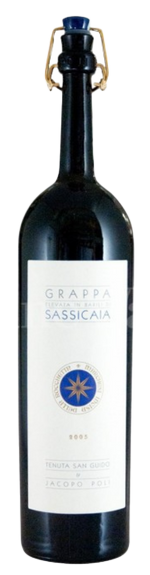 Bottle shot of Grappa Barili di Sassicaia