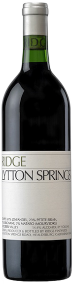 Bottle shot of 2021 Lytton Springs Zinfandel