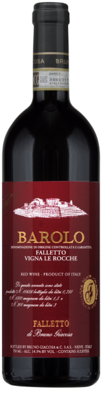 Bottle shot of 2017 Barolo Falletto Vigna le Rocche Riserva