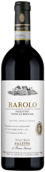 Bottle shot of 2019 Barolo Falletto Le Rocche