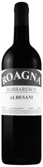 Bottle shot of 2017 Barbaresco Albesani